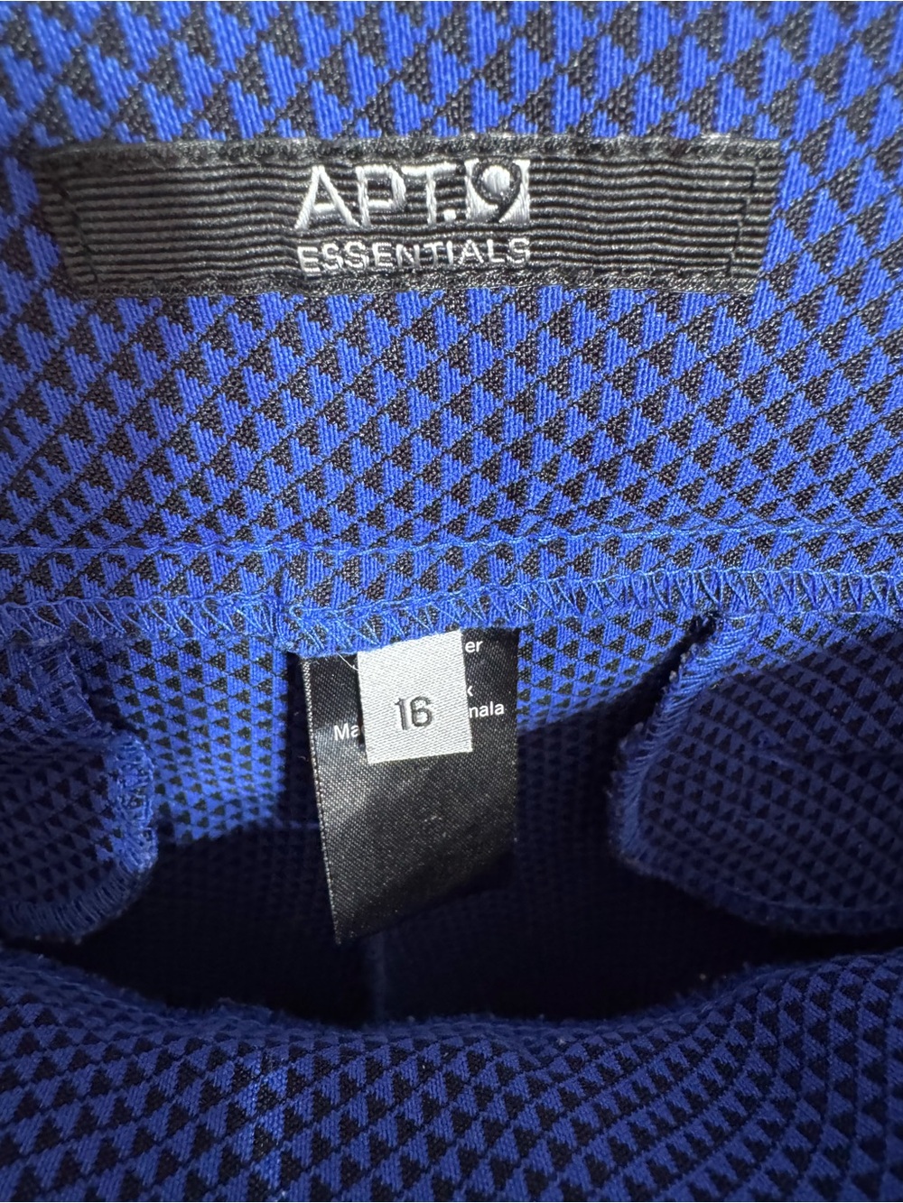 Apt 9 Essentials Women's Royal Blue Textured Ankle Pants - Picture 10 of 11